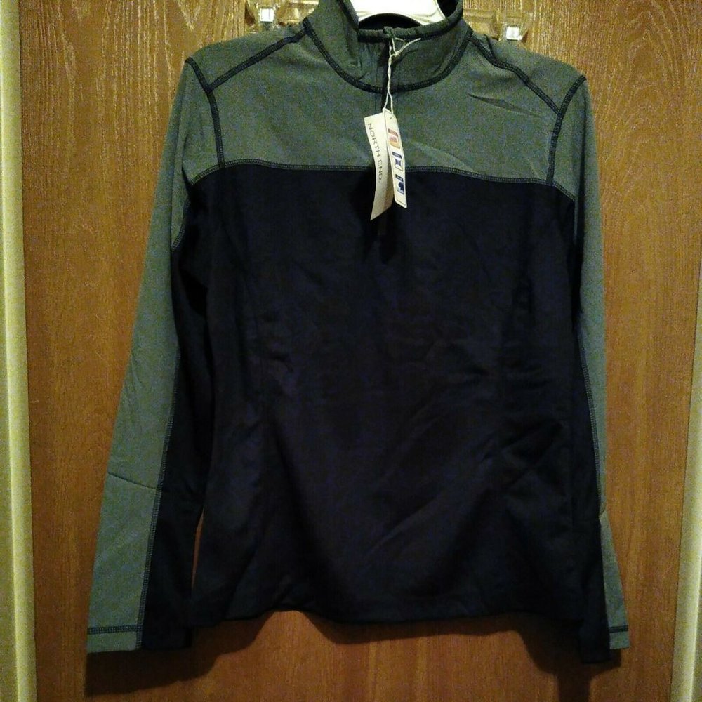North End Ladies' Excursion Circuit Performance Quarter-Zip Gray/Navy